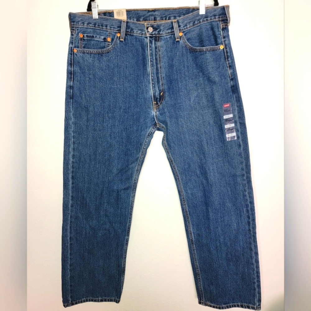 Levi's 505 Regular Men's Blue Jeans Denim Size 40 x 30 Straight Leg New (1)